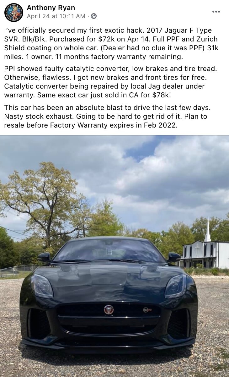 Anthony Ryan - Jaguar f type