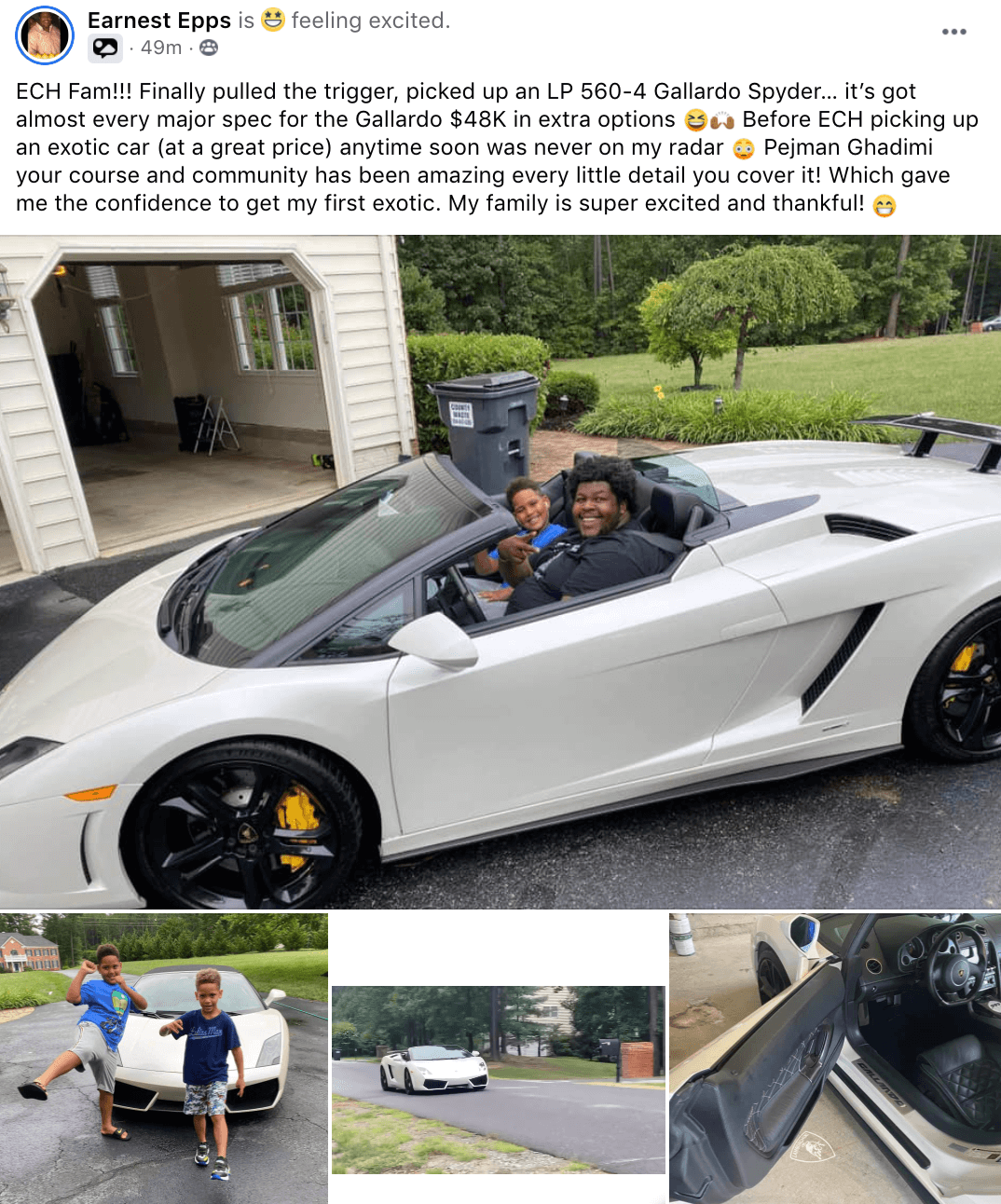 Earnest epps - Lambo LP 560 Spyder