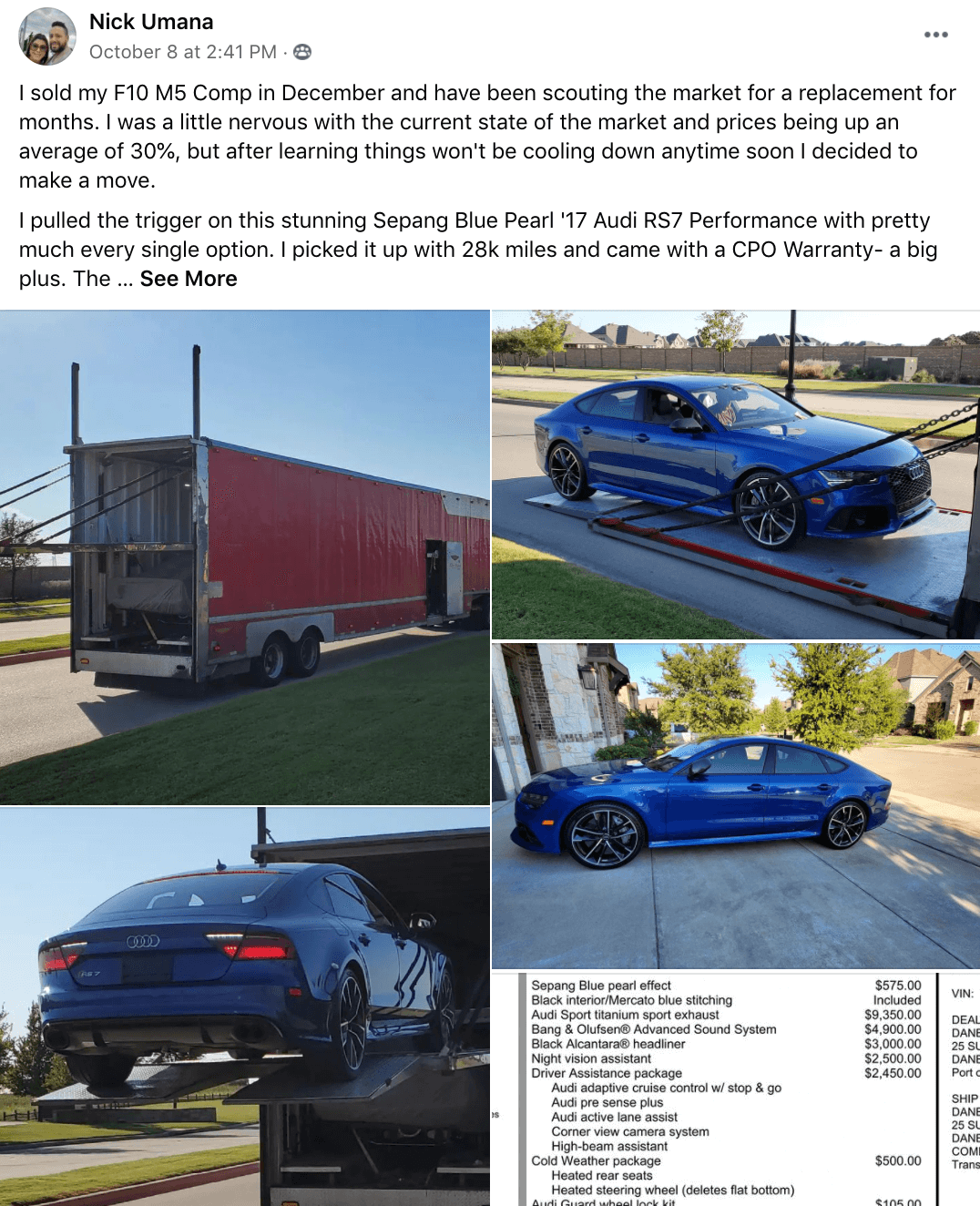 Nick Umana - Audi RS7