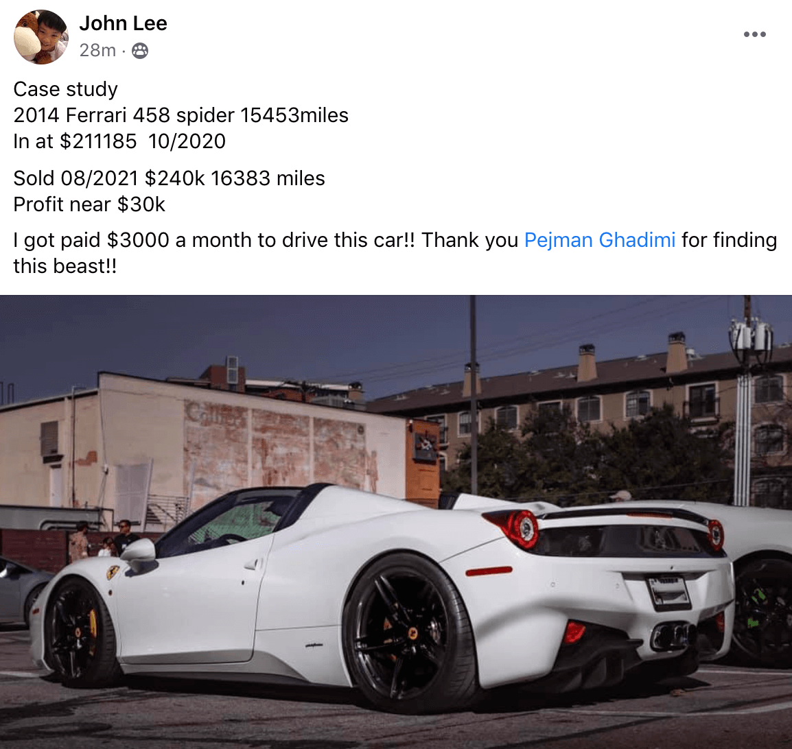 john lee - ferrari 458 spyder CS