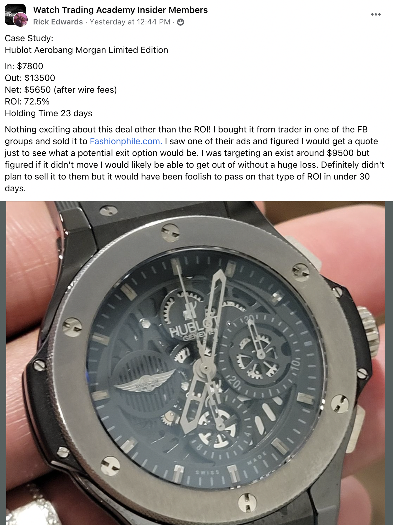 Rick - Hublot Aerobang Morgan CS